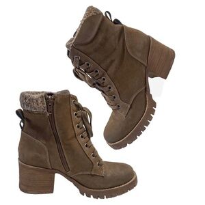 Steve Madden Command Ankle Boots Olive Green Size 10